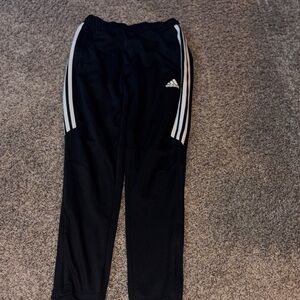 Adidas Youth girls Athletic Pants Triple Stripe Black